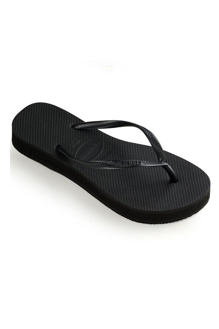 Havaianas, Slim Flatform Klipklapper, Black
